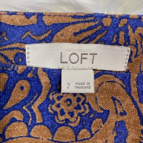 Blue and Brown Ann Taylor Loft Pencil Skirt - Picture 6 of 6